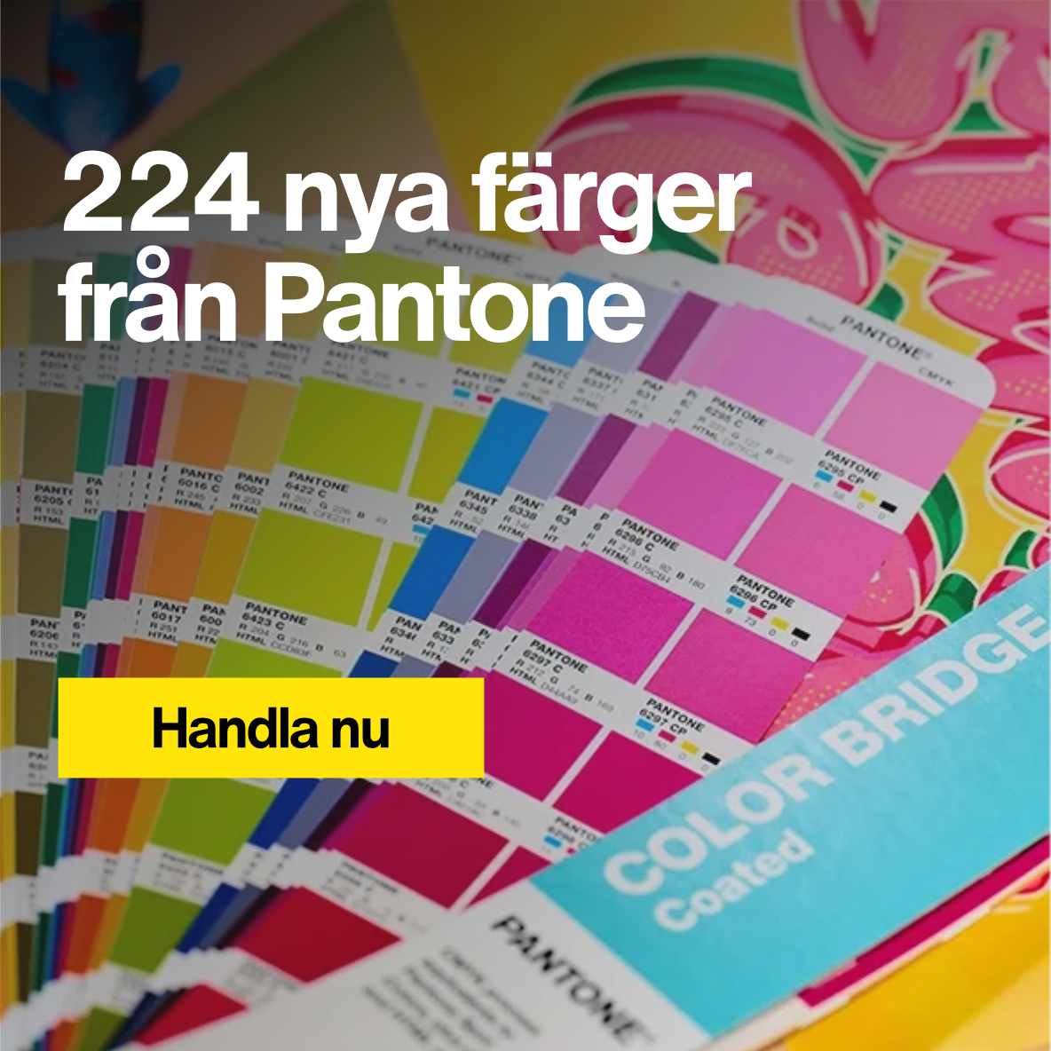 Pantone nyheter med 224 nya kulörer